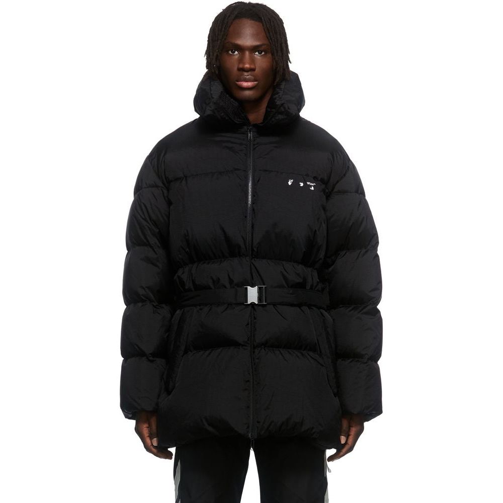 Off-White Sleek Black Down-Filled Jacket black-nylon-jacket-8
