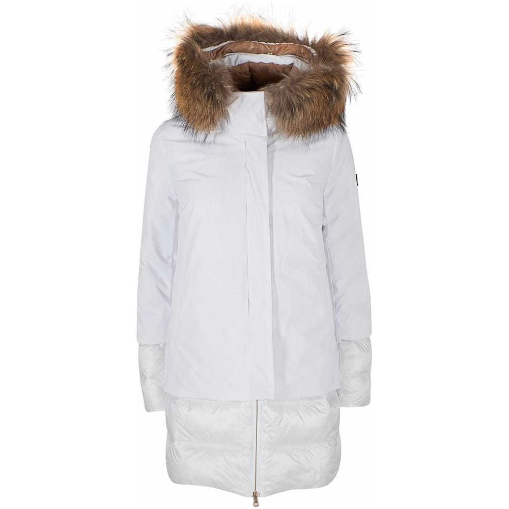 Yes Zee Chic Quilted Nylon Down Jacket with Fur Hood chic-quilted-nylon-down-jacket-with-fur-hood