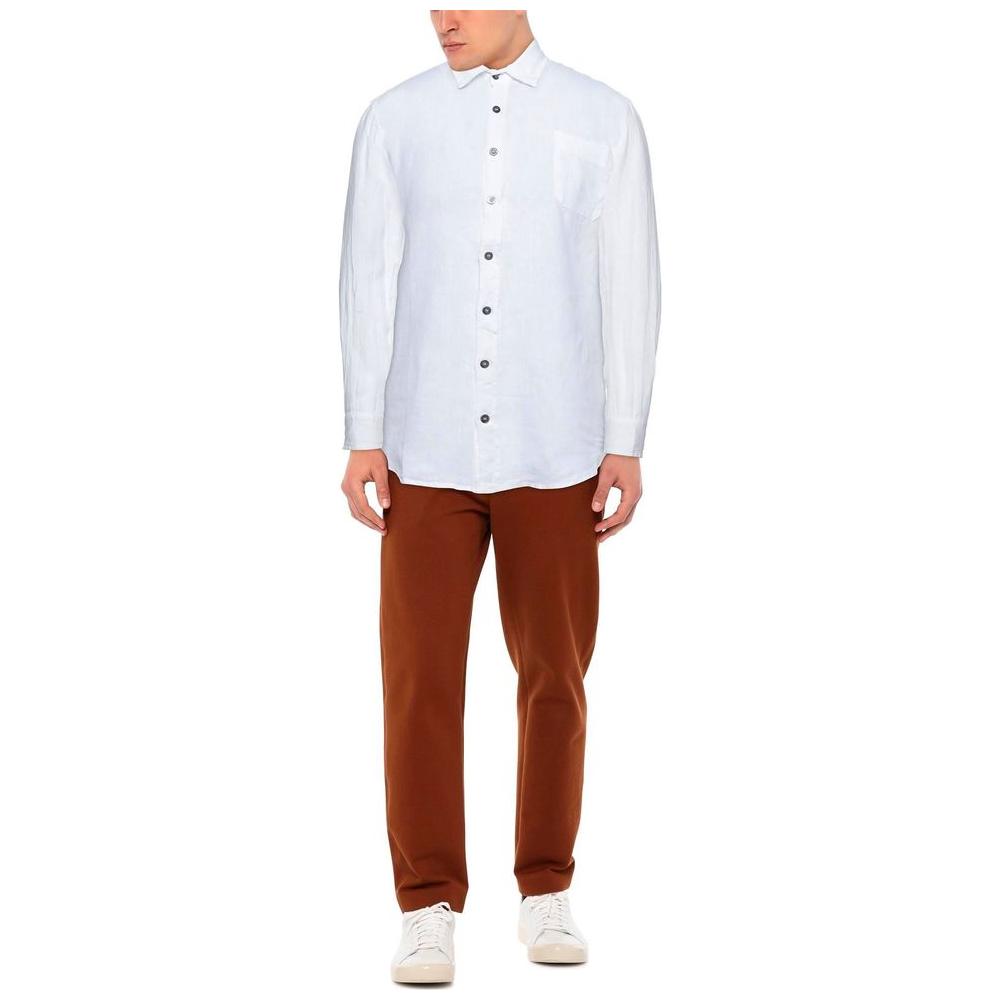 Alpha StudioElegant White Linen Shirt for MenMcRichard Designer Brands£119.00