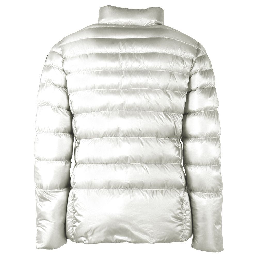 Centogrammi Reversible White Nylon Hooded Jacket white-nylon-jackets-coat-3