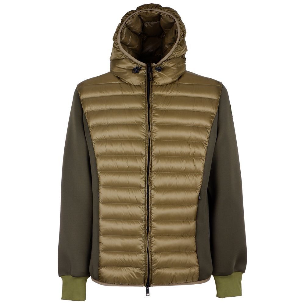 Centogrammi Sleek Nylon Down Jacket - Duck-Padded Warmth army-nylon-jacket