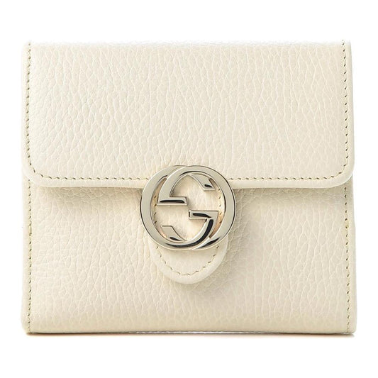 Gucci | Elegant Ivory Leather Bifold Wallet| McRichard Designer Brands   