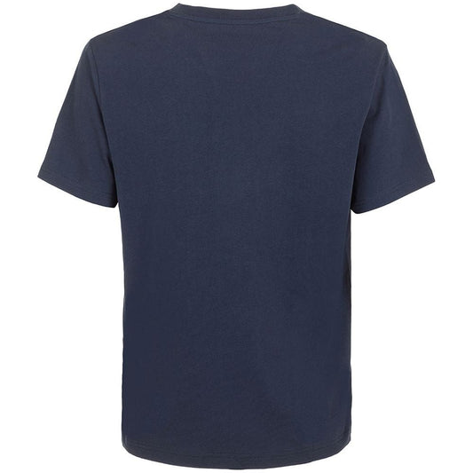 Fred Mello Sophisticated Blue Cotton Tee with Elegant Print sophisticated-blue-cotton-tee-with-elegant-print