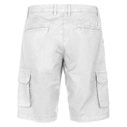 Fred Mello Elegant White Cotton Shorts for Men elegant-white-cotton-shorts-for-men