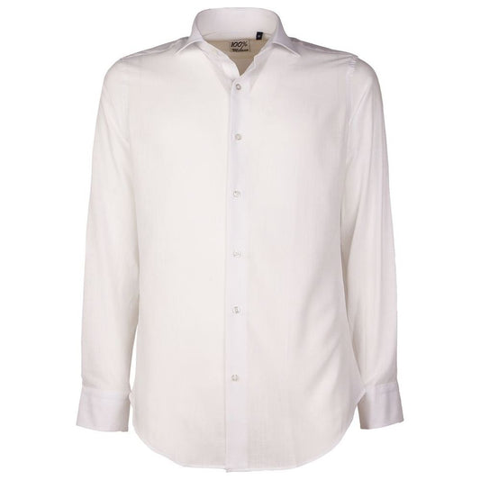 Made in Italy White Cotton Shirt white-cotton-shirt-43