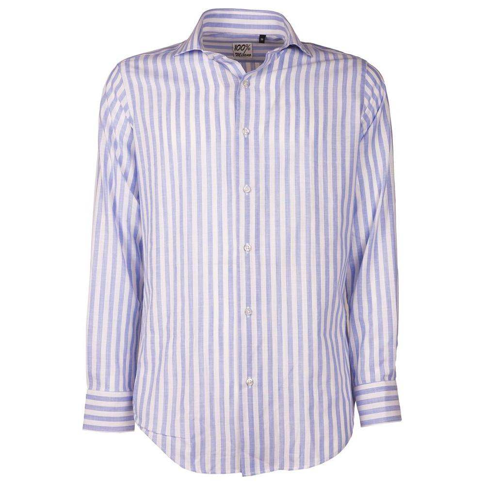 Made in Italy Light Blue Cotton Shirt light-blue-cotton-shirt-46