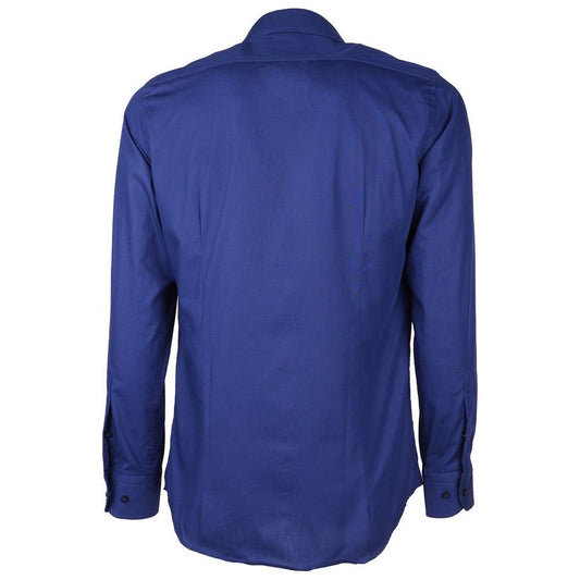 Made in Italy Blue Cotton Shirt blue-cotton-shirt-7
