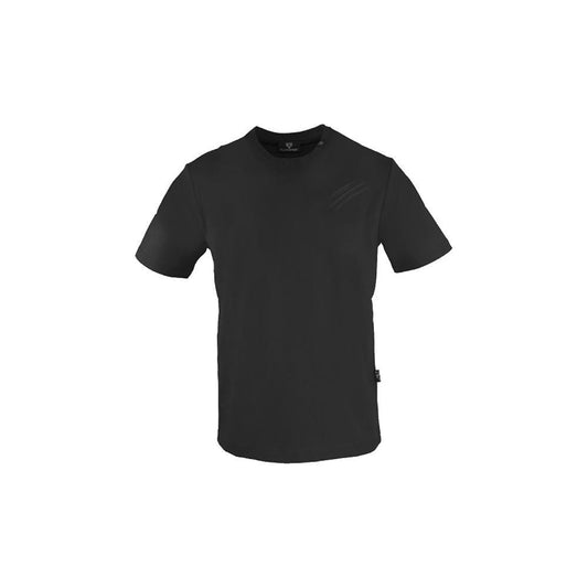 Plein Sport Sleek Cotton Tee with Signature Scratch Logo black-cotton-t-shirt-33