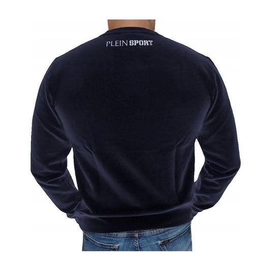 Plein Sport Urban Athletic Men's Crewneck Sweatshirt blue-cotton-sweater-2