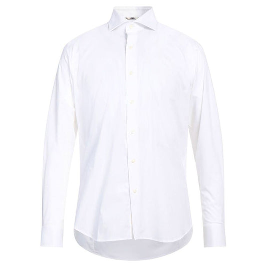 AquascutumSophisticated White Cotton Shirt with Embroidered LogoMcRichard Designer Brands£99.00