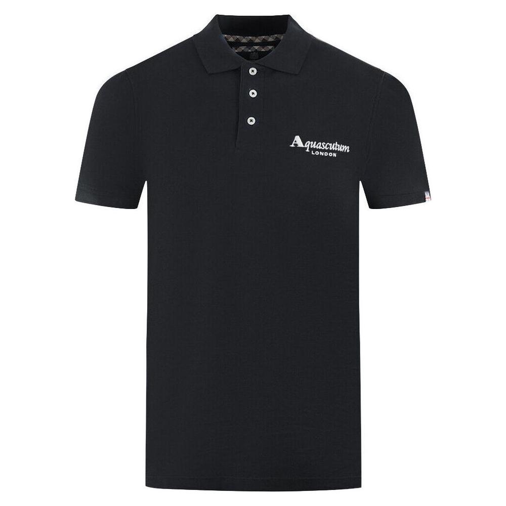 Elegant Contrast Logo Cotton Polo Shirt