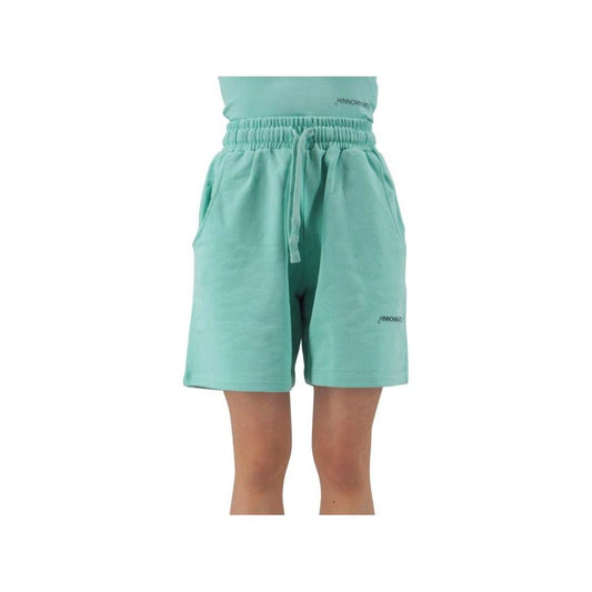 Hinnominate Chic Fleece Bermuda Shorts with Logo Detail green-cotton-short-5