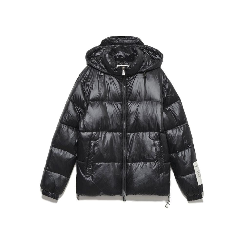 Hinnominate Elevated Black Quilted Down Jacket with Hood elevated-black-quilted-down-jacket-with-hood