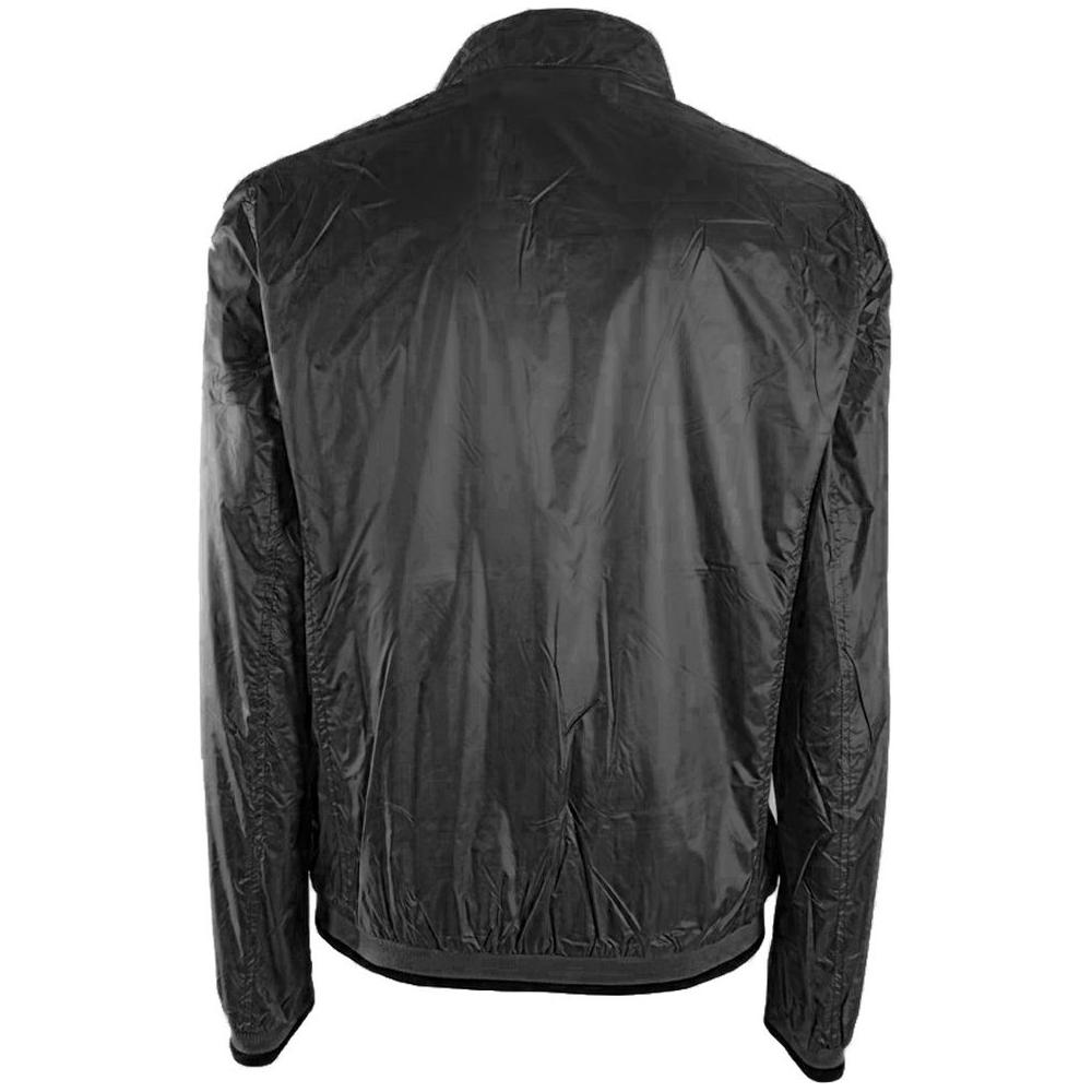 Yes Zee Sleek Black Nylon Men's Jacket sleek-black-nylon-mens-jacket