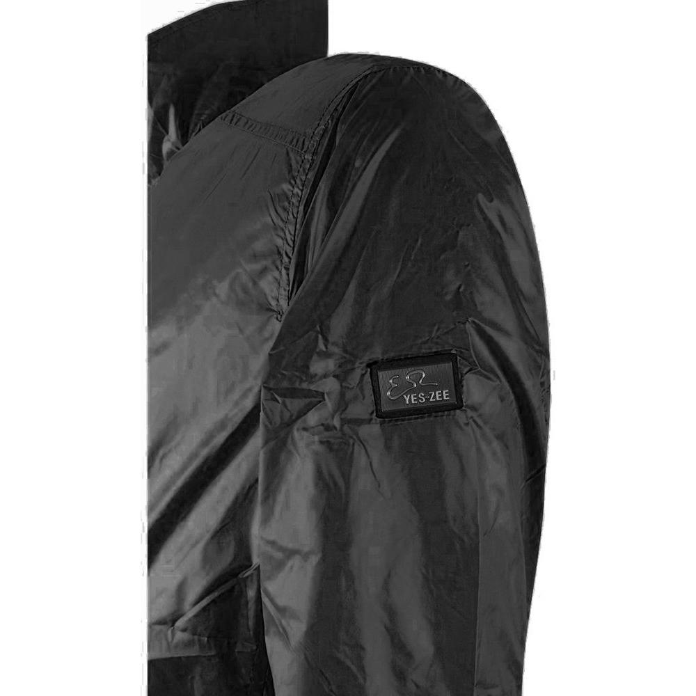 Yes Zee Sleek Black Nylon Men's Jacket sleek-black-nylon-mens-jacket