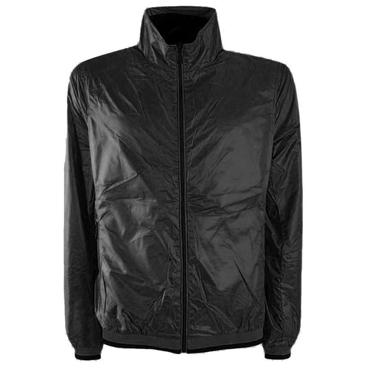 Sleek Black Nylon Men's Jacket