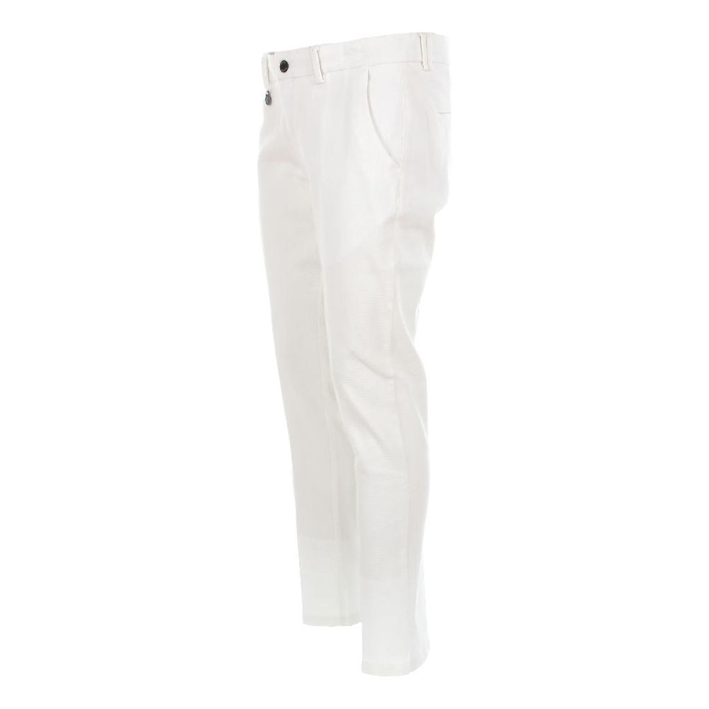 Yes Zee Honeycomb Cotton Chino Trousers - Pristine White honeycomb-cotton-chino-trousers-pristine-white