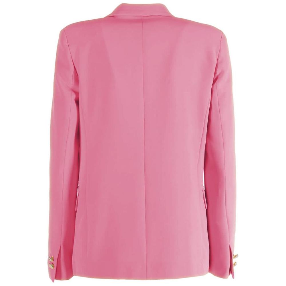Yes Zee Chic Summer Crepe Jacket pink-polyester-suits-blazer-1