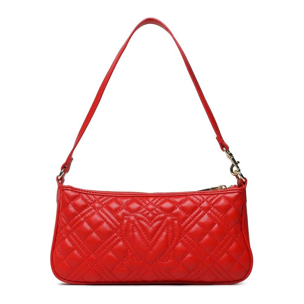 Love Moschino Chic Pink Faux Leather Shoulder Bag red-artificial-leather-crossbody-bag-3