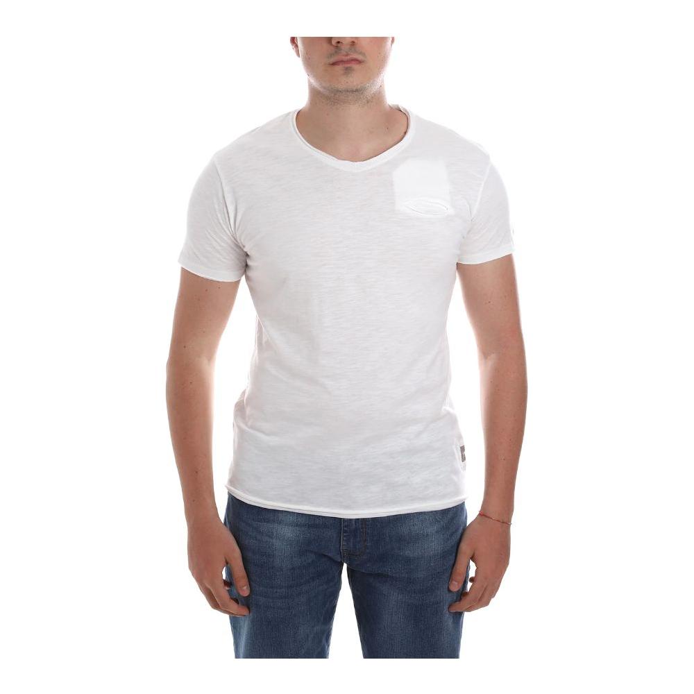 Yes Zee Crisp White V-Neck Tee with Pocket Detail white-cotton-t-shirt-26