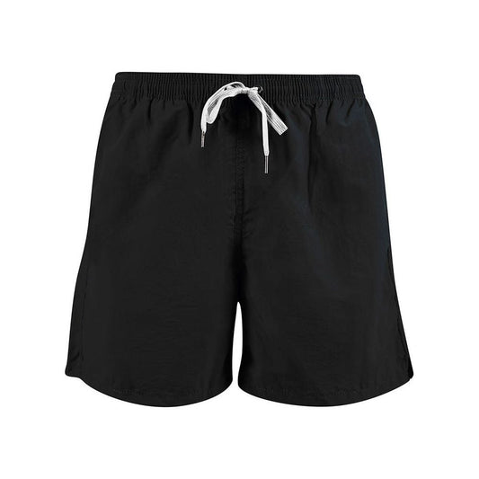 Sleek Black Men's Boxer Swim Shorts