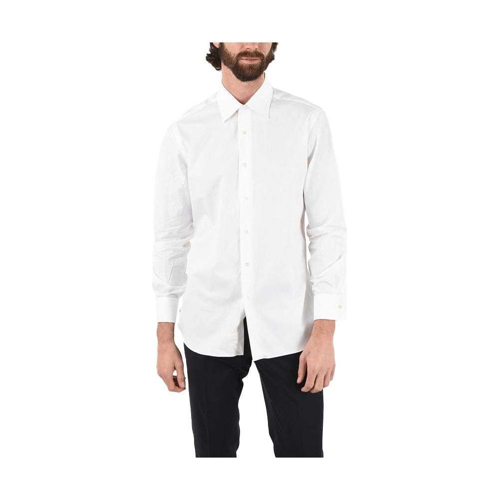Elegant White Cotton Blend Shirt