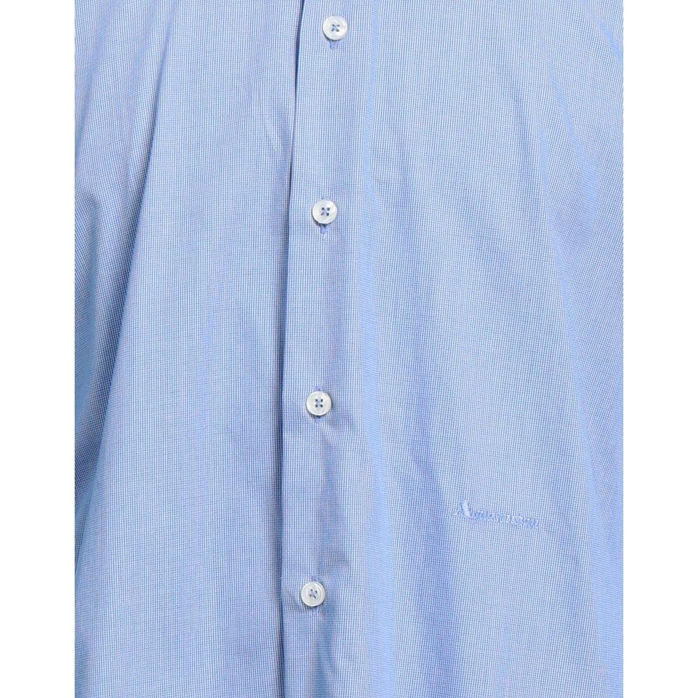 Aquascutum Elegant Light Blue Cotton Shirt elegant-light-blue-cotton-shirt