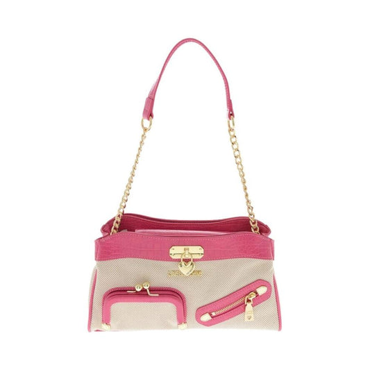 Love Moschino Fuchsia Canvas and Faux Leather Shoulder Bag fuchsia-canvas-and-faux-leather-shoulder-bag