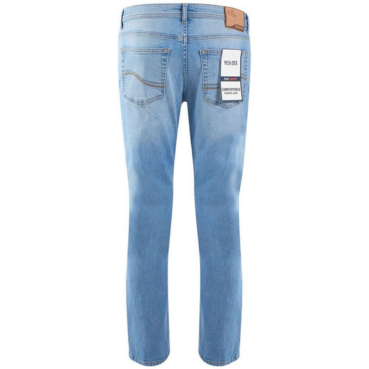 Yes Zee Chic Light Blue Comfort Denim Jeans chic-light-blue-comfort-denim-jeans