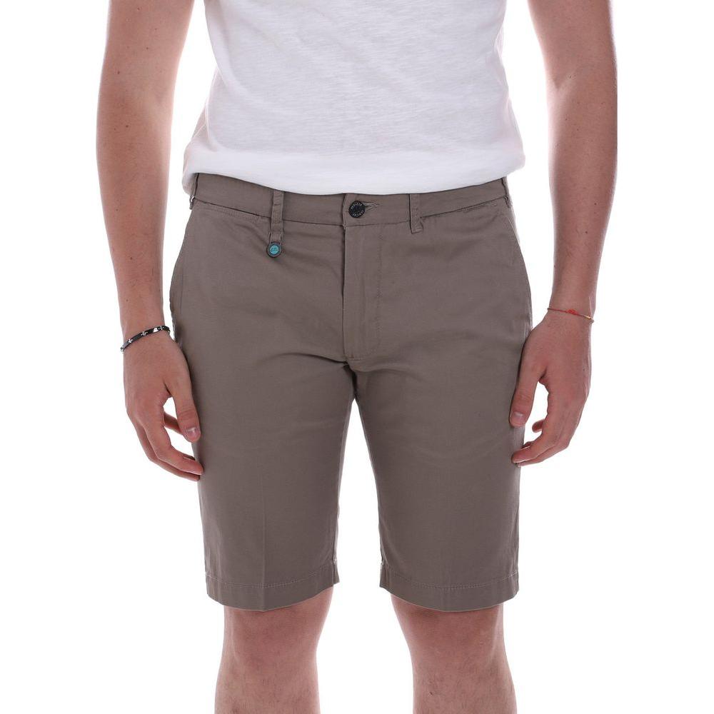 Yes Zee Chic Gray Four-Pocket Bermuda Shorts gray-cotton-short