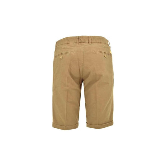 Yes Zee Chic Brown Cotton Bermuda Shorts chic-brown-cotton-bermuda-shorts