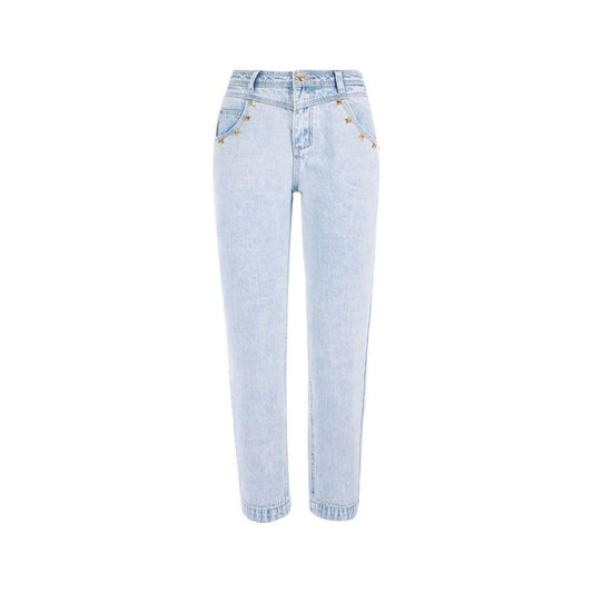 Yes Zee Chic High-Waisted Light Wash Denim light-blue-cotton-jeans-pant-24