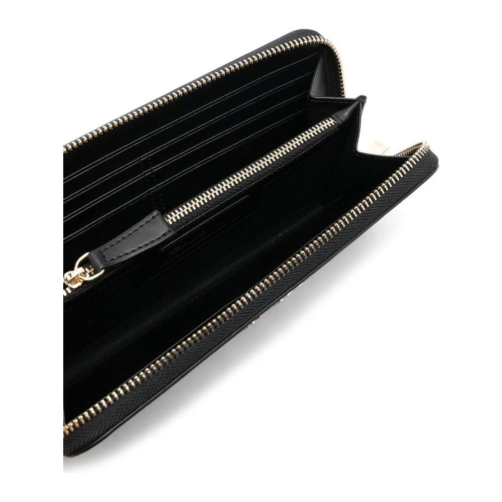Baldinini Trend Elegant Croco Print Leather Wallet black-leather-wallet-2