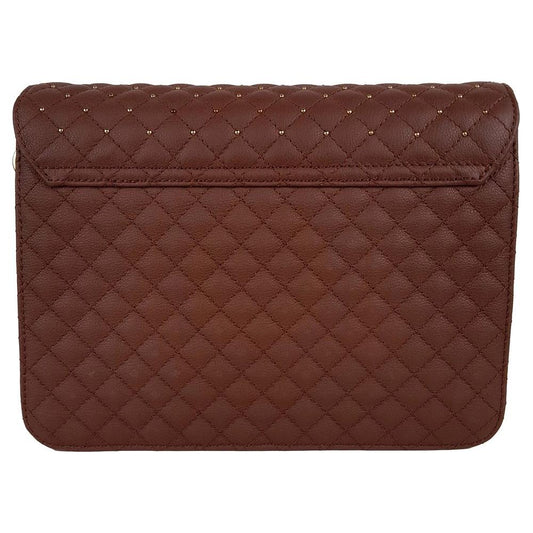 Baldinini Trend Chic Quilted Calfskin Shoulder Bag with Studs brown-leather-di-calfskin-crossbody-bag