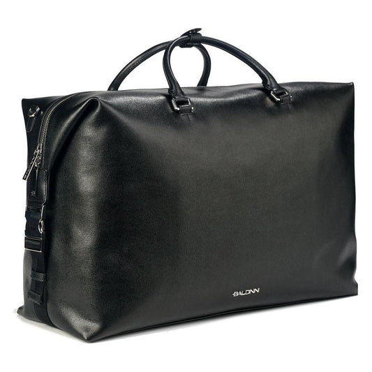 Baldinini Trend Chic Saffiano Calfskin Travel Bag black-leather-di-calfskin-luggage-and-travel