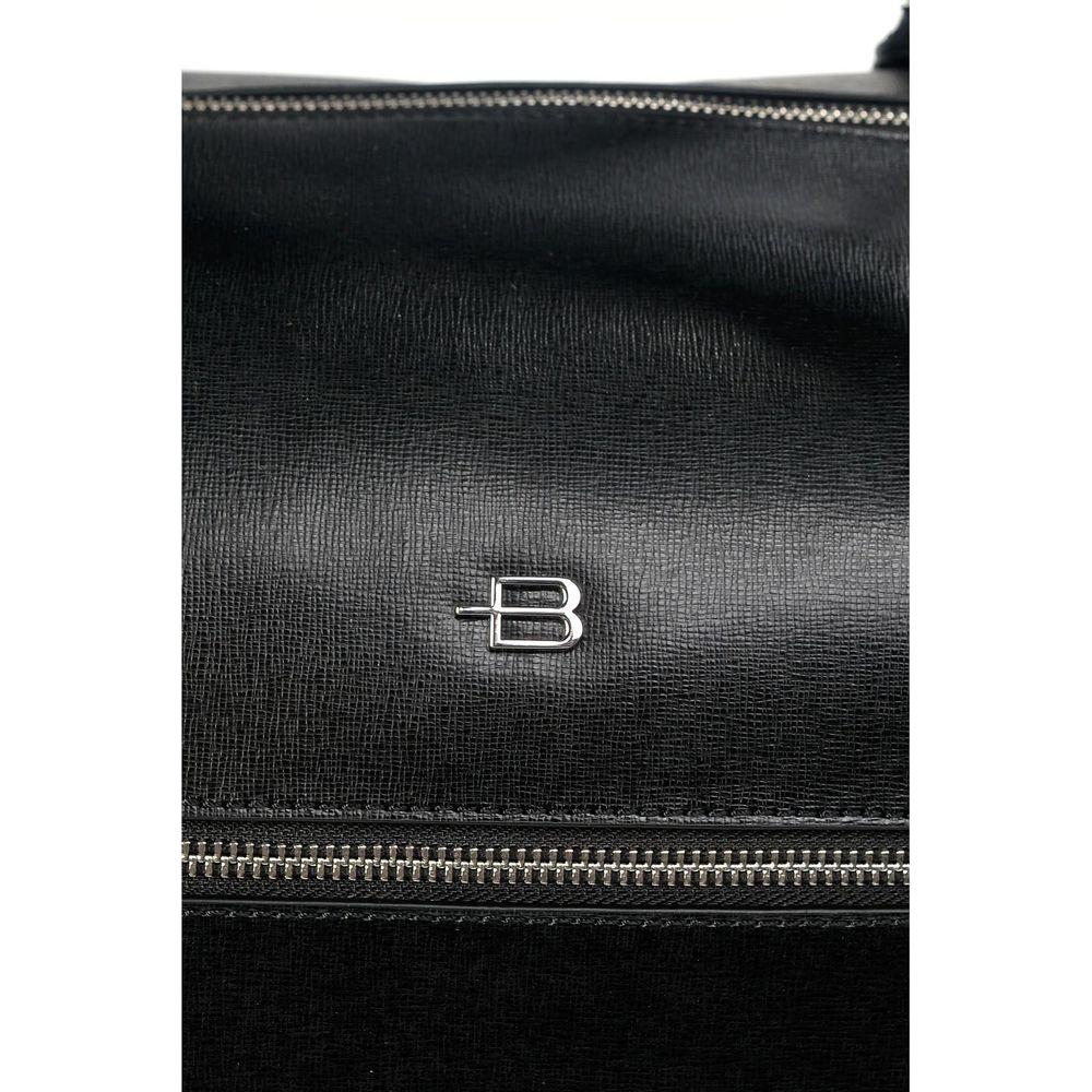 Baldinini Trend Chic Saffiano Calfskin Travel Bag black-leather-di-calfskin-luggage-and-travel