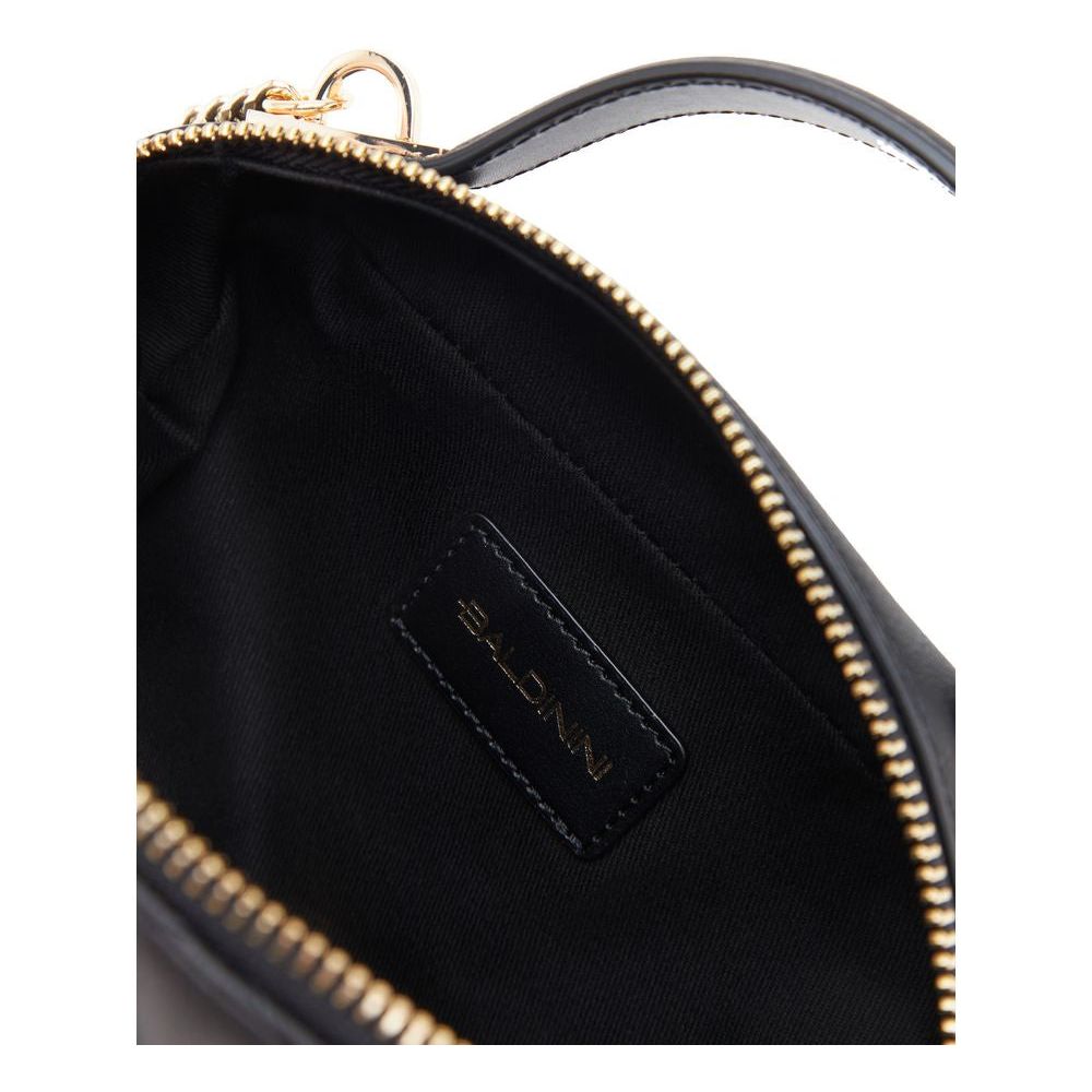 Baldinini Trend Chic Quilted Calfskin Camera Handbag black-leather-di-calfskin-handbag-1