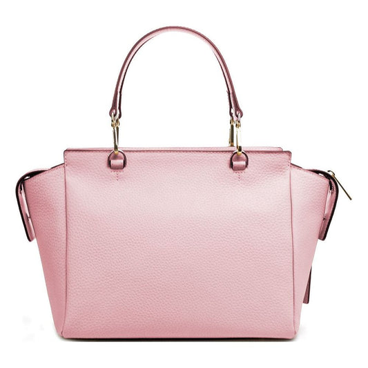Baldinini Trend Chic Pink Textured Calfskin Handbag pink-leather-di-calfskin-handbag-2