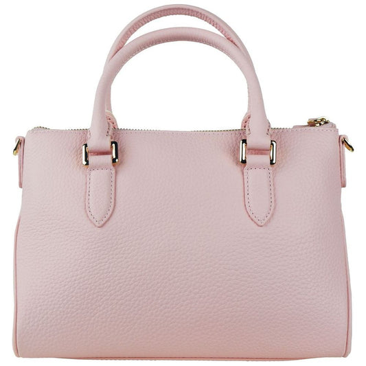 Chic Pink Textured Calfskin Handbag