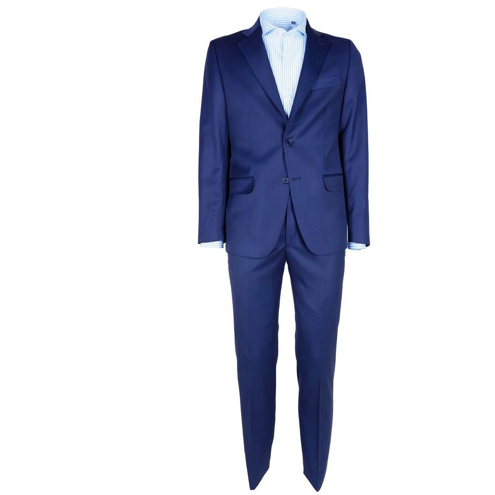 Made in Italy Elegant Woolen Men's Suit in Dapper Blue blue-wool-vergine-suit-2