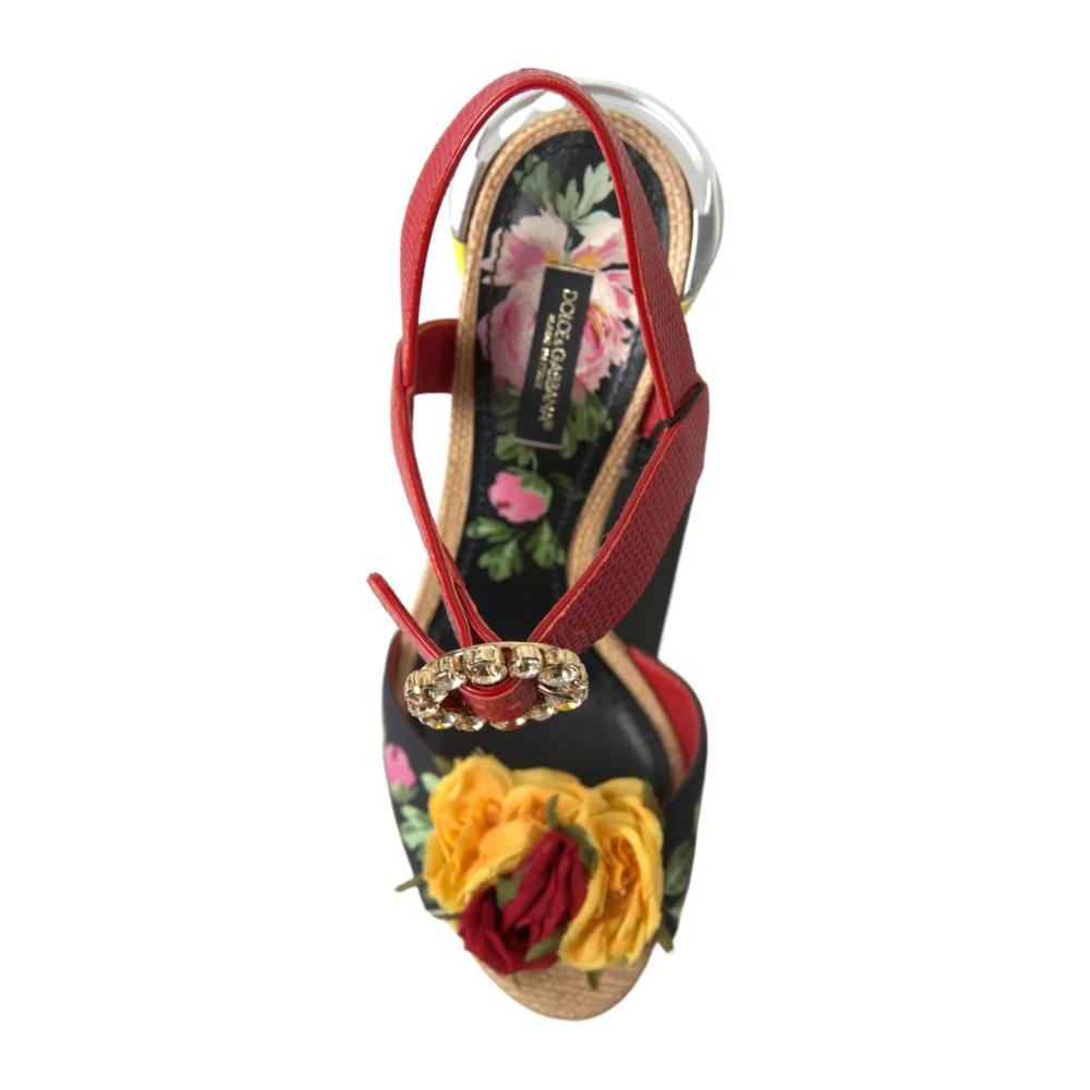 Dolce & Gabbana Multicolor Lambskin Leather Sandals multicolor-lambskin-leather-sandals