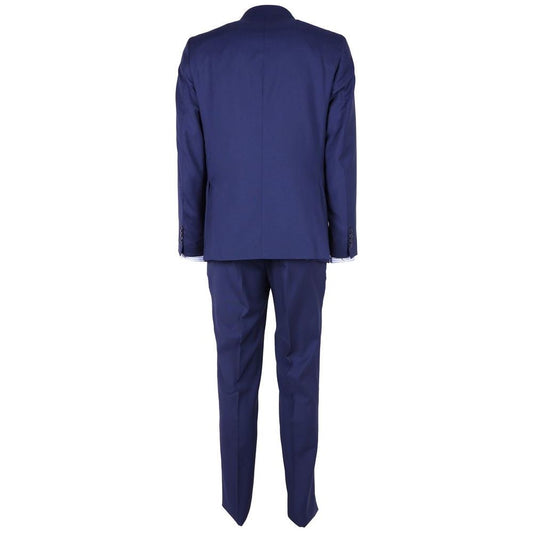 Made in Italy Elegant Gentlemen's Navy Blue Two-Piece Suit blue-wool-vergine-suit-6