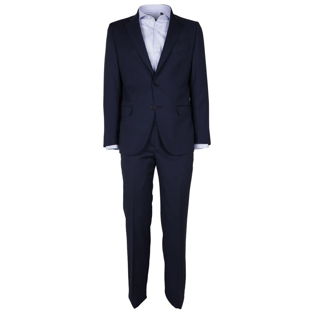 Made in Italy Elegant Navy Blue Virgin Wool Men's Suit blue-wool-vergine-suit-5