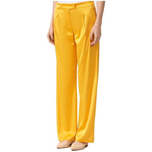 Patrizia Pepe Elegant Shimmering Trousers for Sophisticated Evenings orange-viscose-jeans-pant