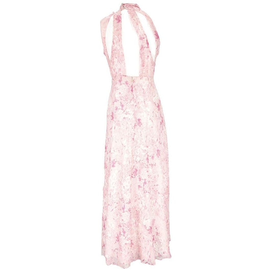 Patrizia Pepe Ethereal Floral Georgette Dress pink-viscose-dress-1