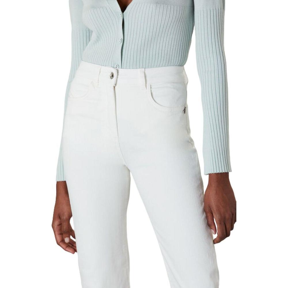 Patrizia Pepe | White Cotton Jeans & Pant| McRichard Designer Brands   