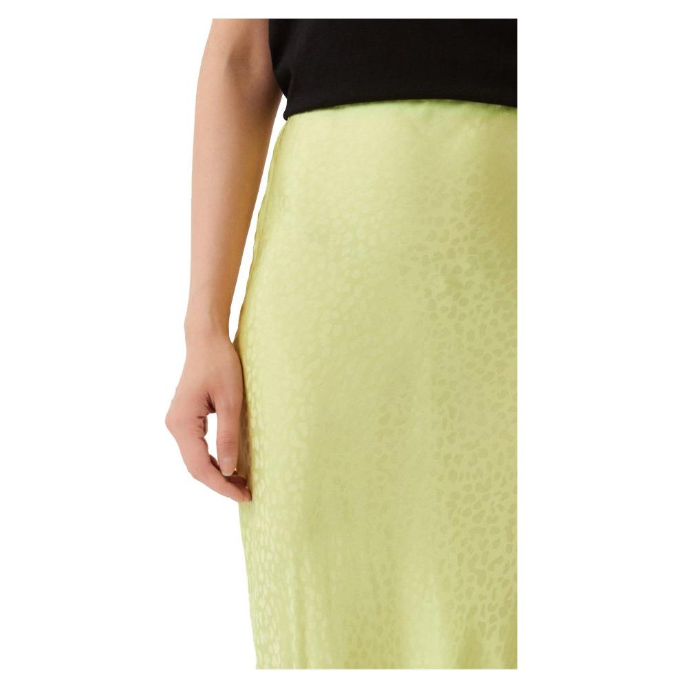 Patrizia Pepe Elegant Spotted Green Midi Skirt green-viscose-skirt