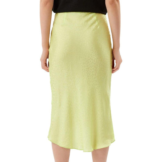Patrizia Pepe Elegant Spotted Green Midi Skirt green-viscose-skirt