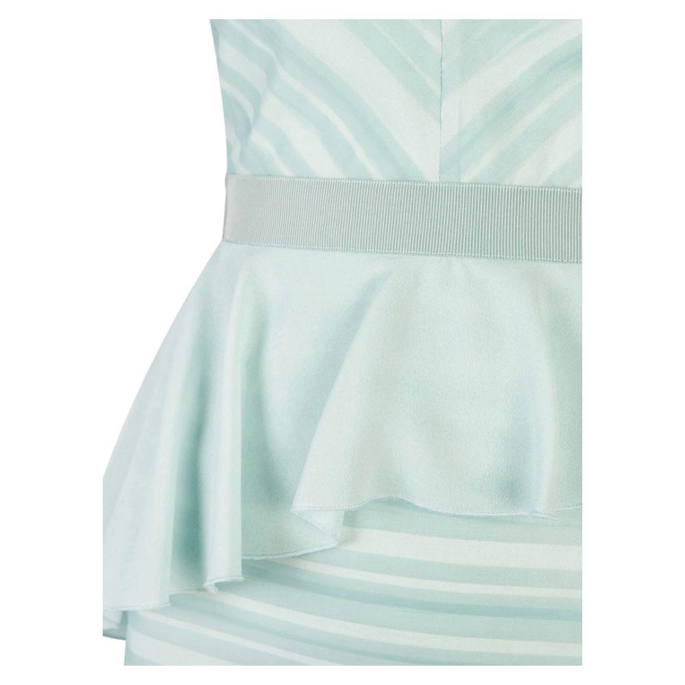 Patrizia Pepe Sleeveless Crepe Ruffle Dress light-blue-polyamide-dress