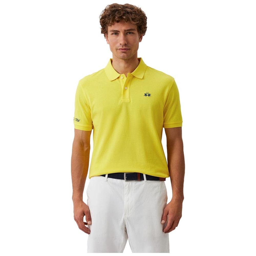 La Martina Sun-Kissed Cotton Polo Shirt yellow-cotton-polo-shirt-3